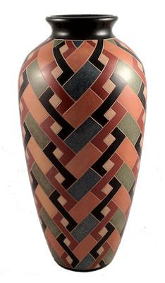 Mundo Village Poterie du Nicaragua 6,5 ​​Pouces Hibou sculpté Vase Multicolore 